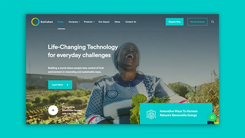 SunCulture website preview